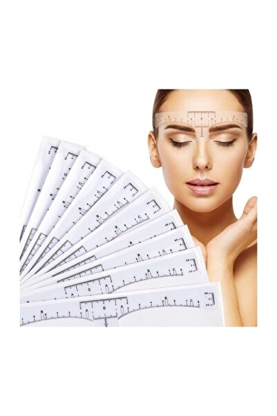 Lalvolin Tek Kullanımlık Kaş Ölçüm Cetveli Sticker Altın Oran Kaş Cetveli ( 5...
