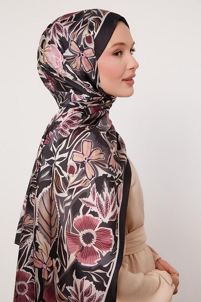 Levidor Şal de mătase indiană cu model floral