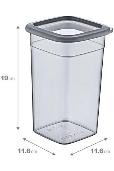 AC BOX Set of 24 Skali Square Storage Container Anthracite 1440 ml Ac Box 861931