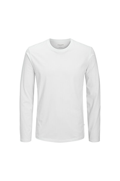Jack & Jones Organic Men's White Long Sleeve T-Shirt (12279538-W)