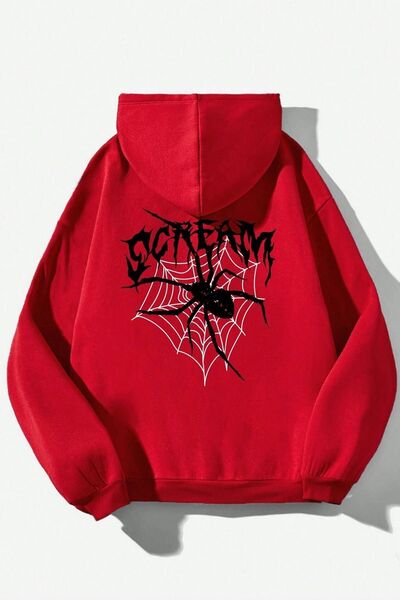 AR&YOS Scream Printed Hooded Sweatshirt