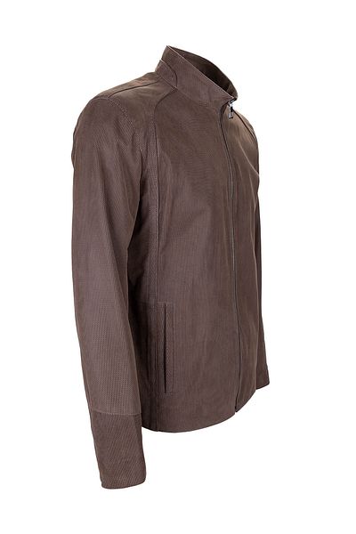 Tamer Tanca Men's Genuine Leather Mink Print Leather Coat