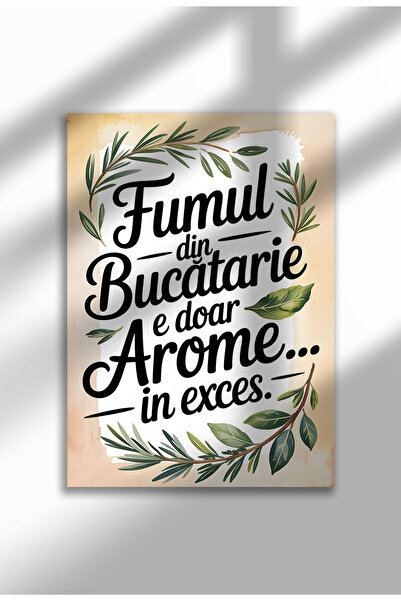 21mxm Tablou cu citat amuzant despre bucătărie – Artă murală cu umor culinar românesc, poster de gătit pentru o casă confortabilă