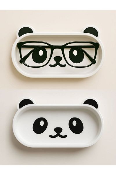 WELLCUT Panda Patterned Glasses Plate – 3D Printer Production Organizer (16.7 X 8.4 cm) |   Yourneed3D