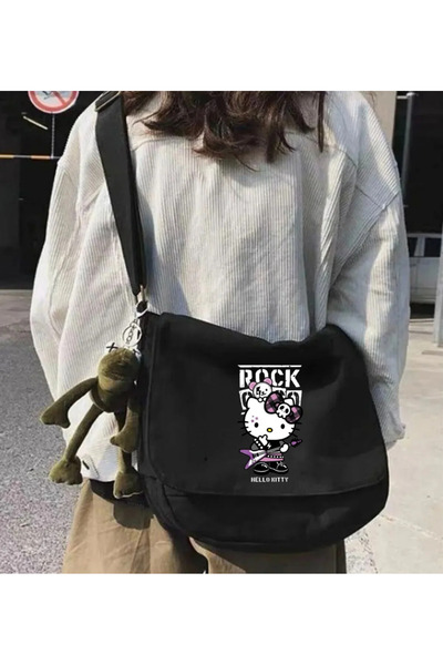 Gofeel Rock Kitty Black Messenger Bag
