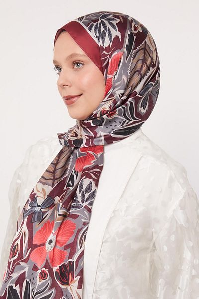 Levidor Şal de mătase indiană cu model floral