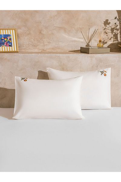 LC Waikiki Corner Embroidered Cotton Pillow Case 2 Pack 50X70 cm