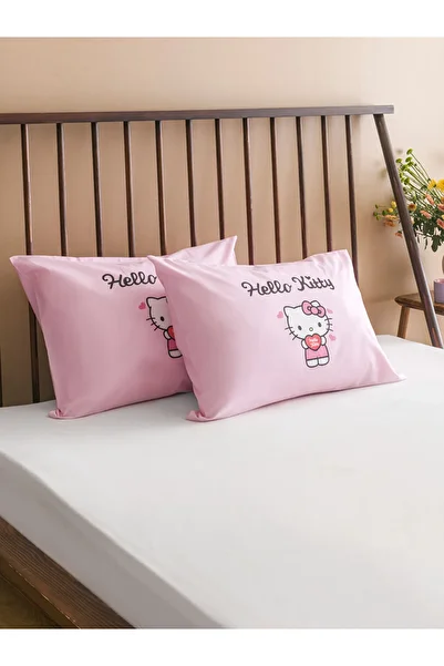 LC Waikiki Set de 2 fețe de pernă cu imprimeu Hello Kitty alb 50x70 cm