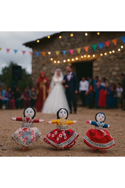 soğanlı bebek Colorful Traditional Handmade 3 Pieces Small Size Onion Cloth Doll