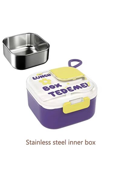 Evistro Stainless Steel Leakproof Storage Container with Spoon Nutrition Cont...