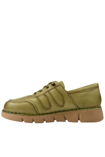 FORMAZIONE Casual shoes, women, FORMAZIONE, KM 2583 green, leather 39