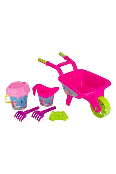 OEM Set de plajă cărucior sirenă roz cu 5 accesorii