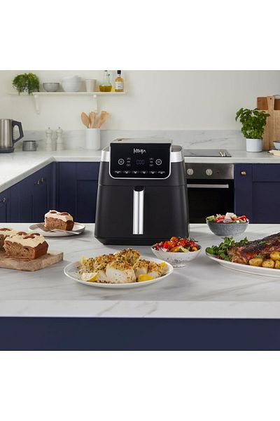 NINJA Friteuză cu aer cald Max Pro AF180EU, 2000W, 6,2 l, 1,2 kg, 40-240C, 6 programe, Negru