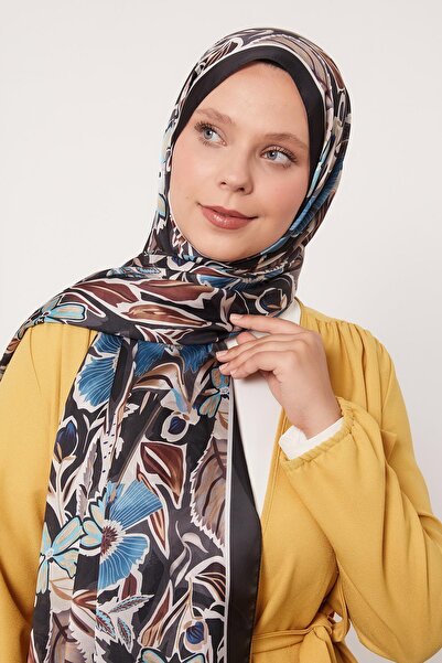 Levidor Σάλι από ινδικό μετάξι με λουλουδάτο σχέδιο