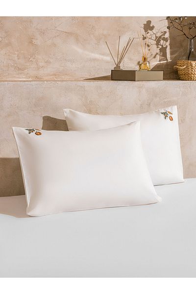 LC Waikiki Corner Embroidered Cotton Pillow Case 2 Pack 50X70 cm