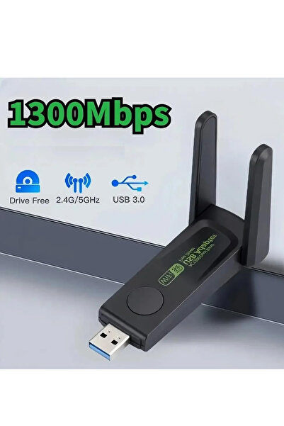 MAXGO 3125 Usb Wifi Adaptörü Kablosuz Wifi Internet Alıcı Ağ Kartı 1300 Mbps Usb 3.0 Çift Bant 2.4gh