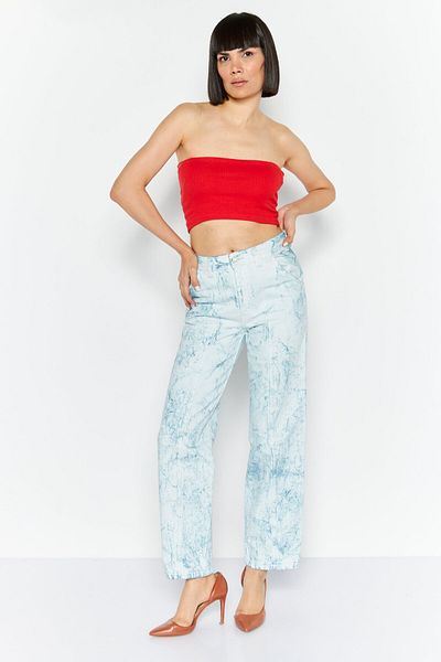 Levi's Women Regular Fit Tie Dye Print Denim Jeans, Blue