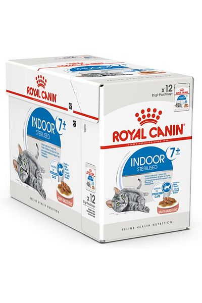 Royal Canin Indoor Gravy +7 Indoor Wet Food for Domestic Cats Over 7 Years 12*85g