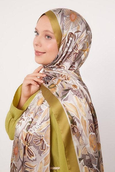 Levidor Şal de mătase indiană cu model floral
