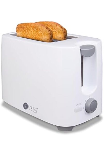Afra Electric Breakfast Toaster, 700W, 2 Slots, Removable Crumb Tray, Plastic Body, White Finish