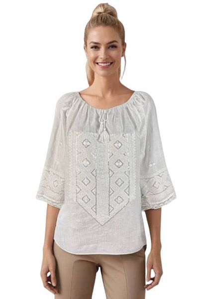 rody's forever Women's blouse RA25 white/silver, size XL