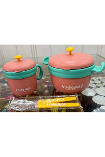 Evistro Stainless Steel Leakproof Storage Container with Fork and Spoon Nutri...