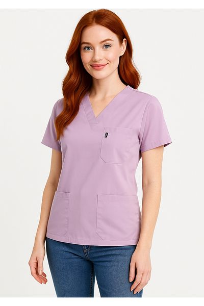 PIQUE NURSE JERSEY TOP UItralycra Spaniard - Lycra Doctor Hem?ire Jersey Top Scrubs Ομοιόμορφο χειρουργικό μπλουζάκι
