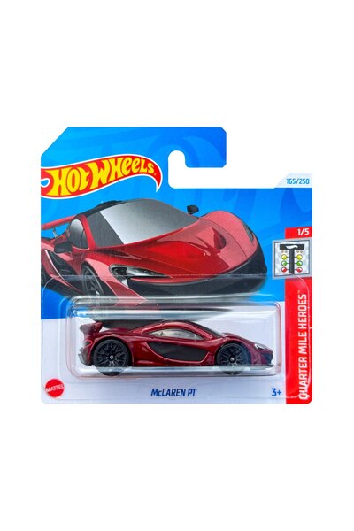 HOT WHEELS Masinuta Metalica Hot Wheels, McLaren P1, Quarter Mile Heroes, 1:64, Rosu
