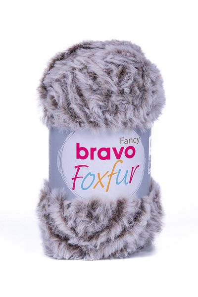 Bravo Foxfur 79 Maro deschis 100 Gr 50 Mt Snur de blană Snur de tricotat