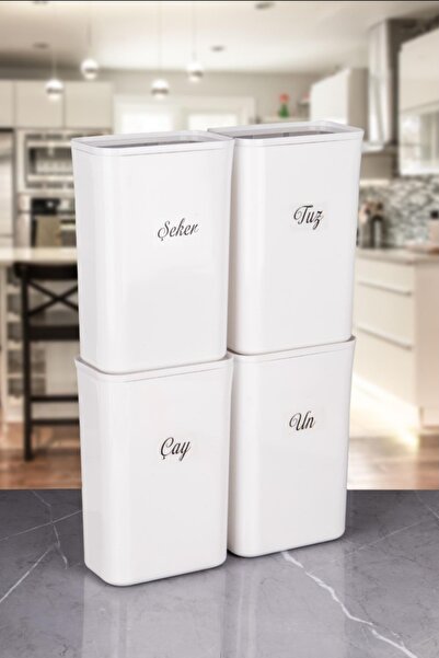 naturelove حاوية تخزين من الأكريليك للشاي والملح والدقيق والسكر مع غطاء، مجمو...