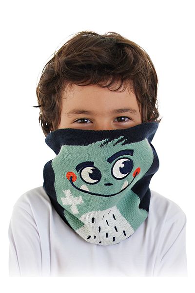 Denokids Guler pentru gât pentru băiat Monster