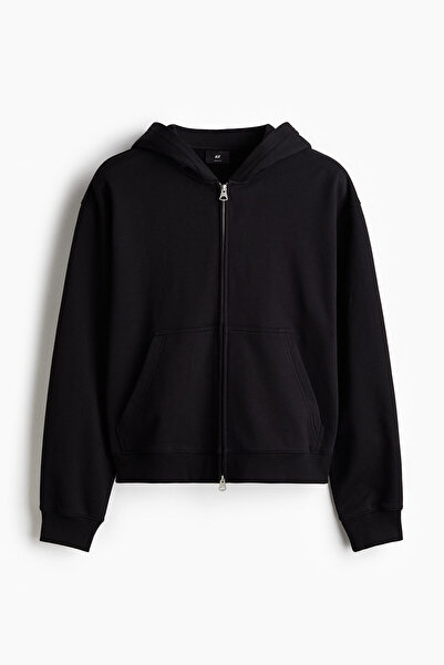 H&M Kapüşonlu ve Fermuarlı Üst Loose Fit