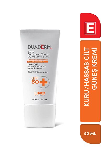 Duaderm Enzyme Sunscreen Spf50+ Dry and Sensitive Skin 50 ml