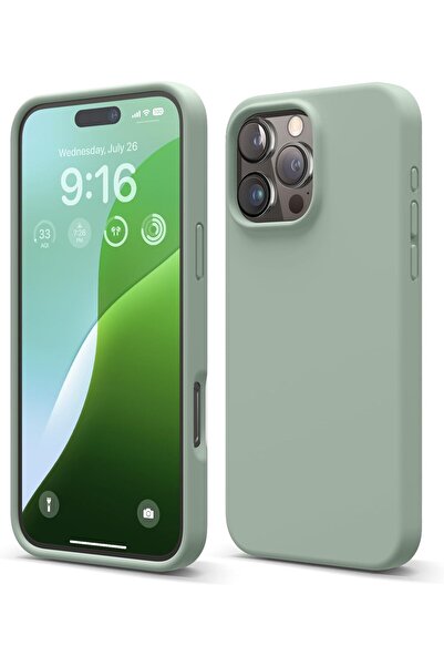 Shopi غطاء حماية كامل للجسم من السيليكون السائل من إيلاجو لهاتف آيفون 16 برو ...