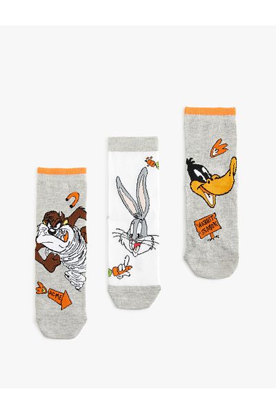 Koton Set of 2 Bugs Bunny Printed Socks Licensed