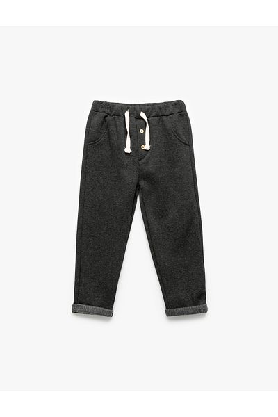 Koton Raised Double Leg Buttoned Lace-Up Sweatpants