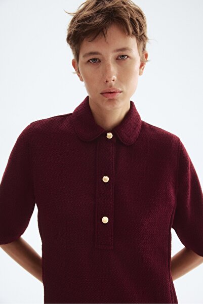 H&M Yakalı Bukle Elbise