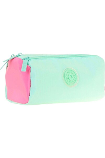 KAUKKO حقيبة أقلام كويك بثلاثة أقسام (نعناع)