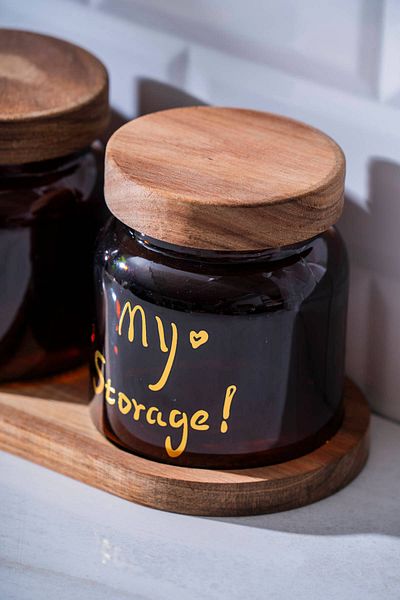 ACAR Pierre Acacia Jar Set with Lid - 12 cm