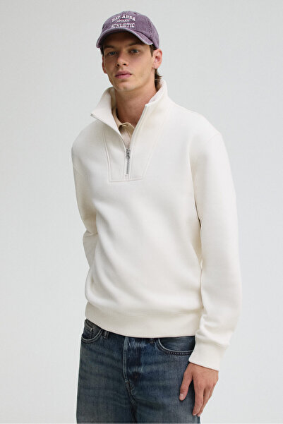 H&M Regular Fit Yarım Fermuarlı Sweatshirt