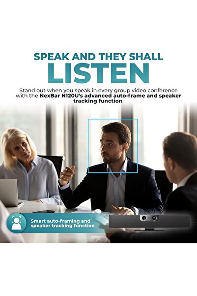 Nexvoo نظام مؤتمرات الفيديو Nexbar N120 للغرف الصغيرة والمتوسطة - كاميرا مدمجة بزاوية واسعة 8