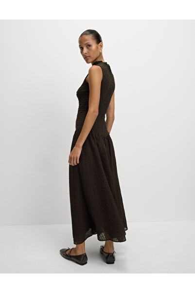 Marks & Spencer Pamuk Karışımlı Dokulu Jersey Midi Elbise