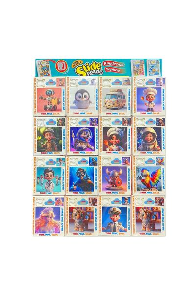 Banadabak PUZZLE KAYDIRMALI PUZZLE BÜYÜK 8.5x10 PLASTİK 16 LI ( 1 ADET FİYATI...