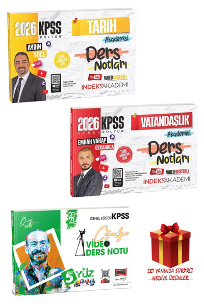 İndeks Akademi KPSS 2026 Aydın Yüce Tarih+ Emrah Vahap Özkaraca Vatandaşlık D...