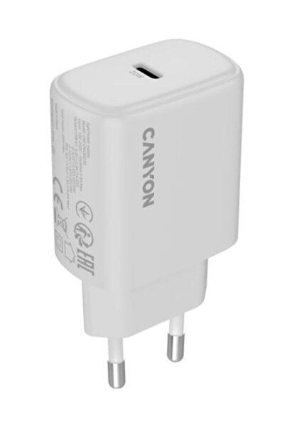 CANYON Încărcător de rețea OnCharge 200, 1 x USB-C, 12 V, 3 A, 20 W (Alb)