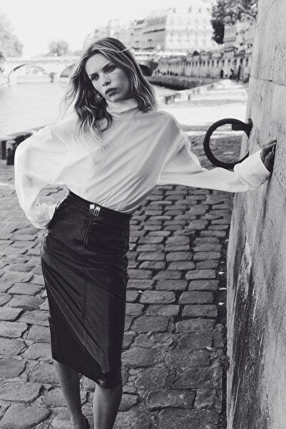 H&M Kaplamalı Kalem Etek