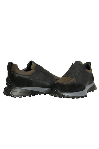 Platin Black Khaki Leather Men's Sneaker