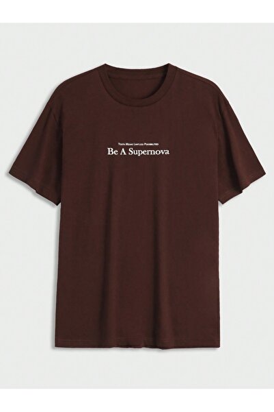 MOVİMENT Maro pentru bărbați guler rotund Be A Supernova cu imprimeu tricou