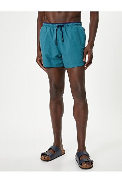 Koton Deniz Şortu Mini Oversize Beli Bağcıklı