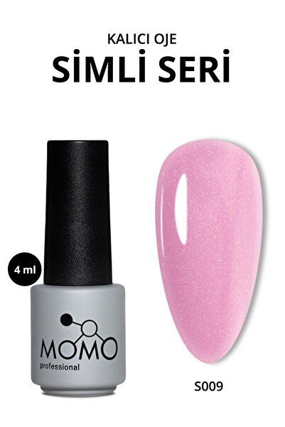 MOMO professional Kalıcı Oje S009, Simli Soğuk Pembe, 4 ml